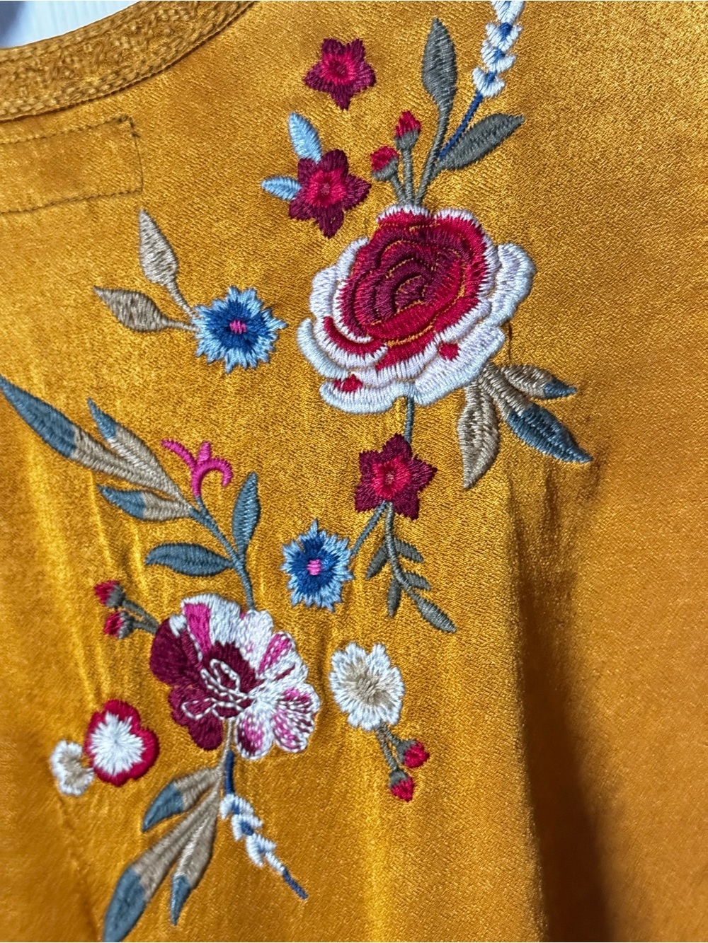 JOHNNY WAS Roma Victorian Prairie Blouse in Topaz Small EUC 171 - Picture 7 of 16